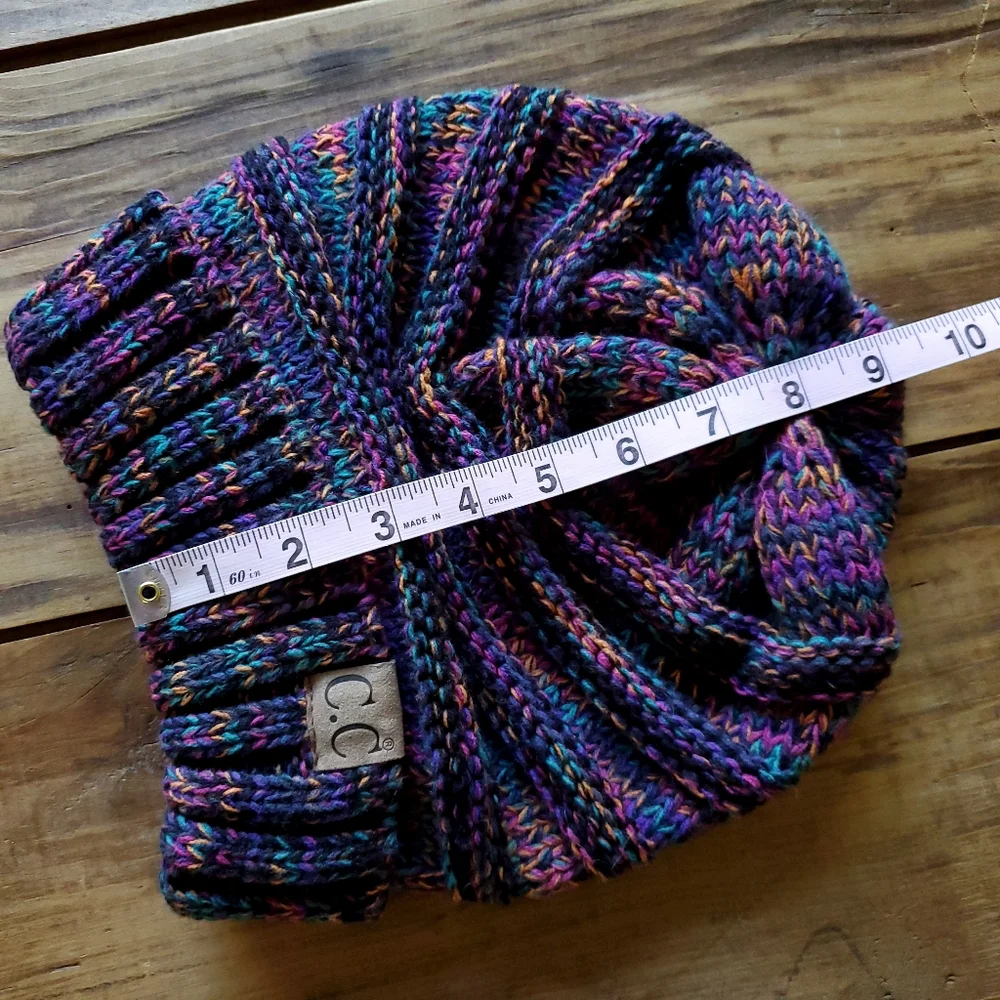 C. C Women’s Cable Knit Colorful Beanie